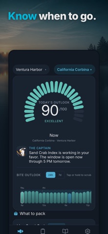 Captns Log: Fishing Forecast iPhone screenshot