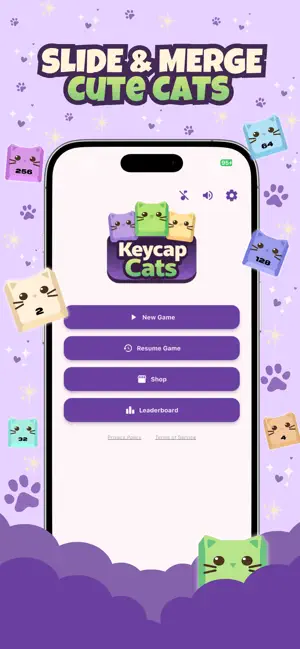 Keycap Cats Cute Merge Puzzle screenshot 1