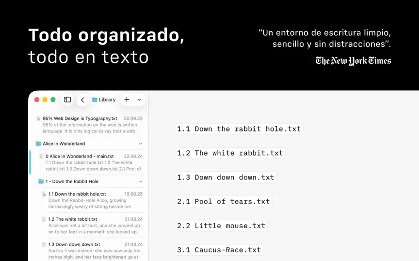 Captura de pantalla de IA Writer en iPhone 5