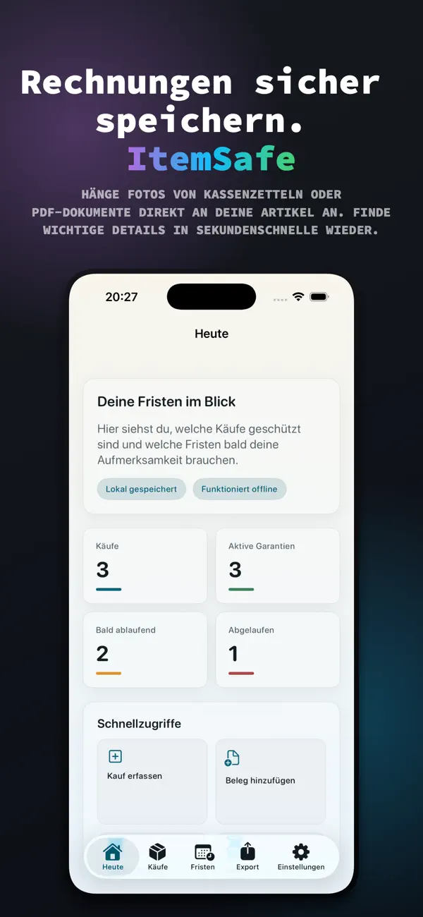 Screenshot #2 pour ItemSafe
