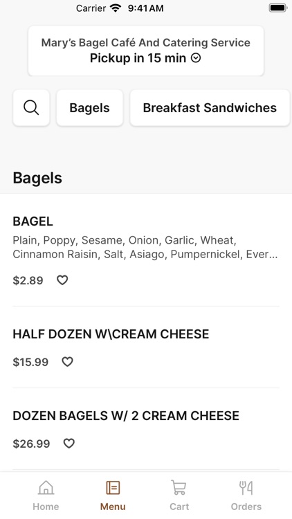 Mary’s Bagel Café And Catering