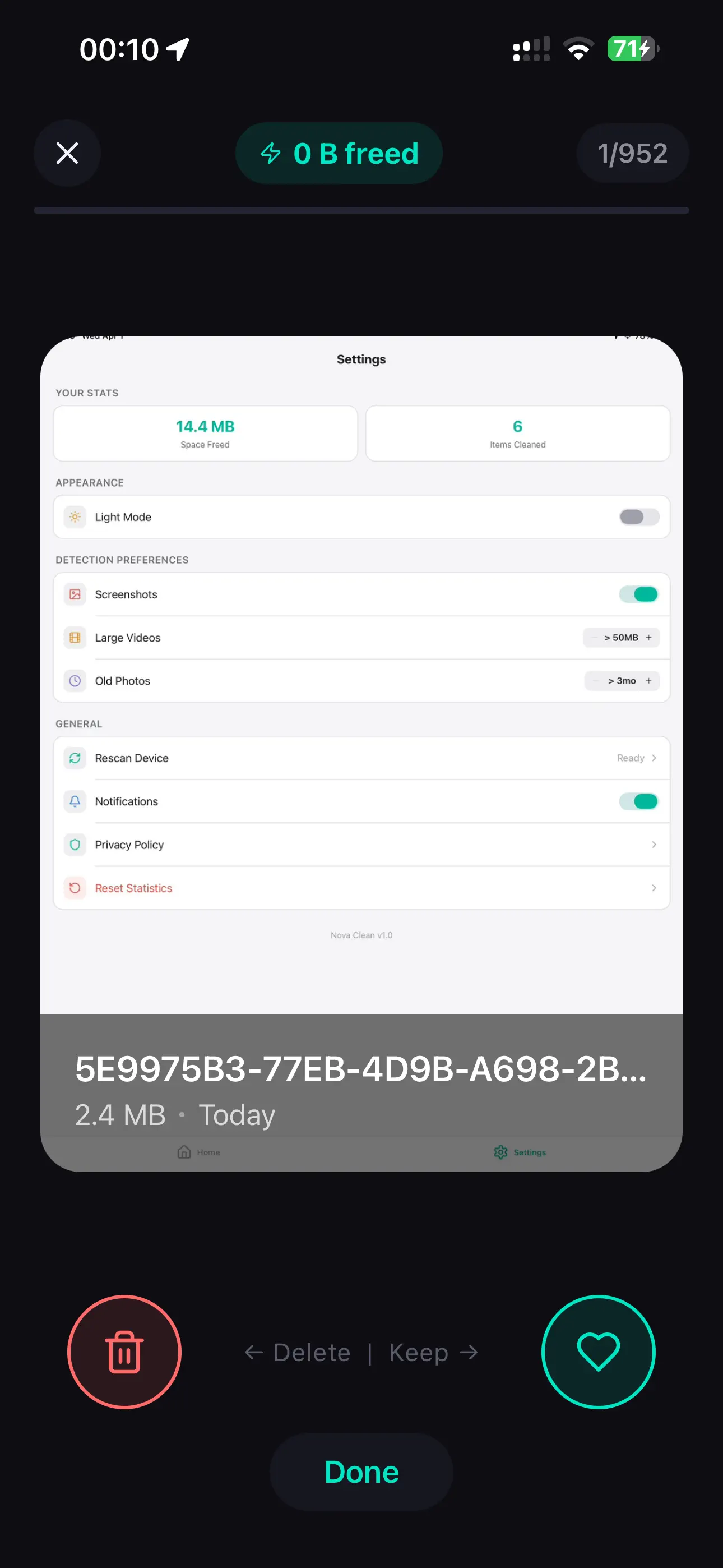#7. Nova Clean (iOS) Av: Gianfranco Antenucci