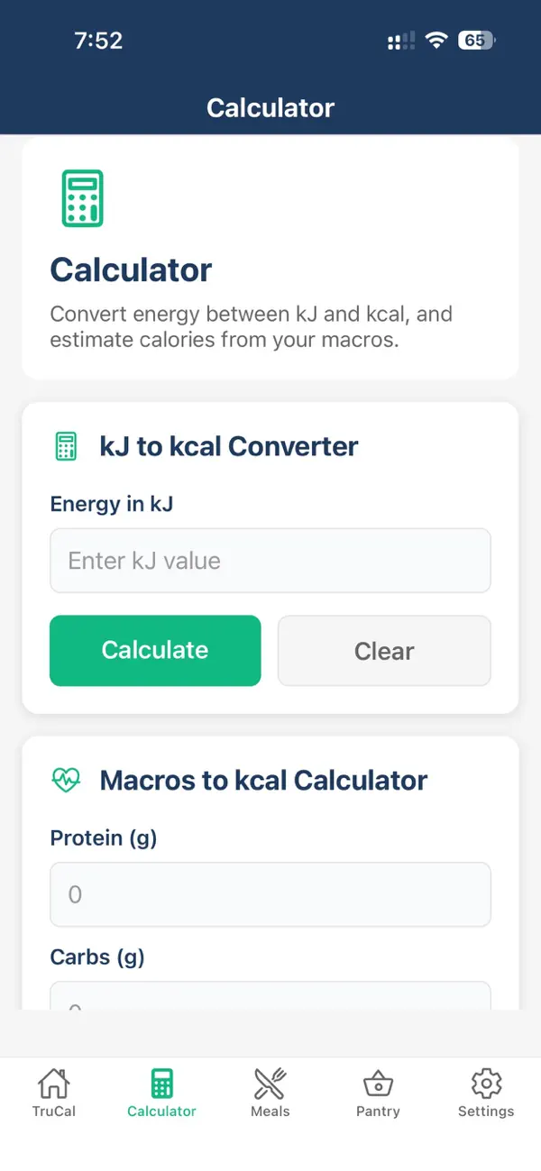 Screenshot #3 pour TruCal – Calorie Tracker