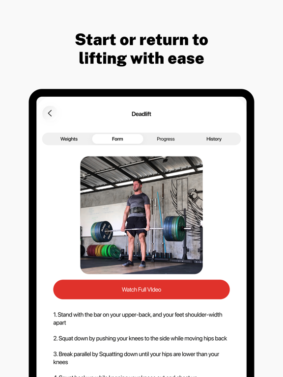Stronglifts 5x5 Workout iPad screenshot 4 - Health & Fitness app