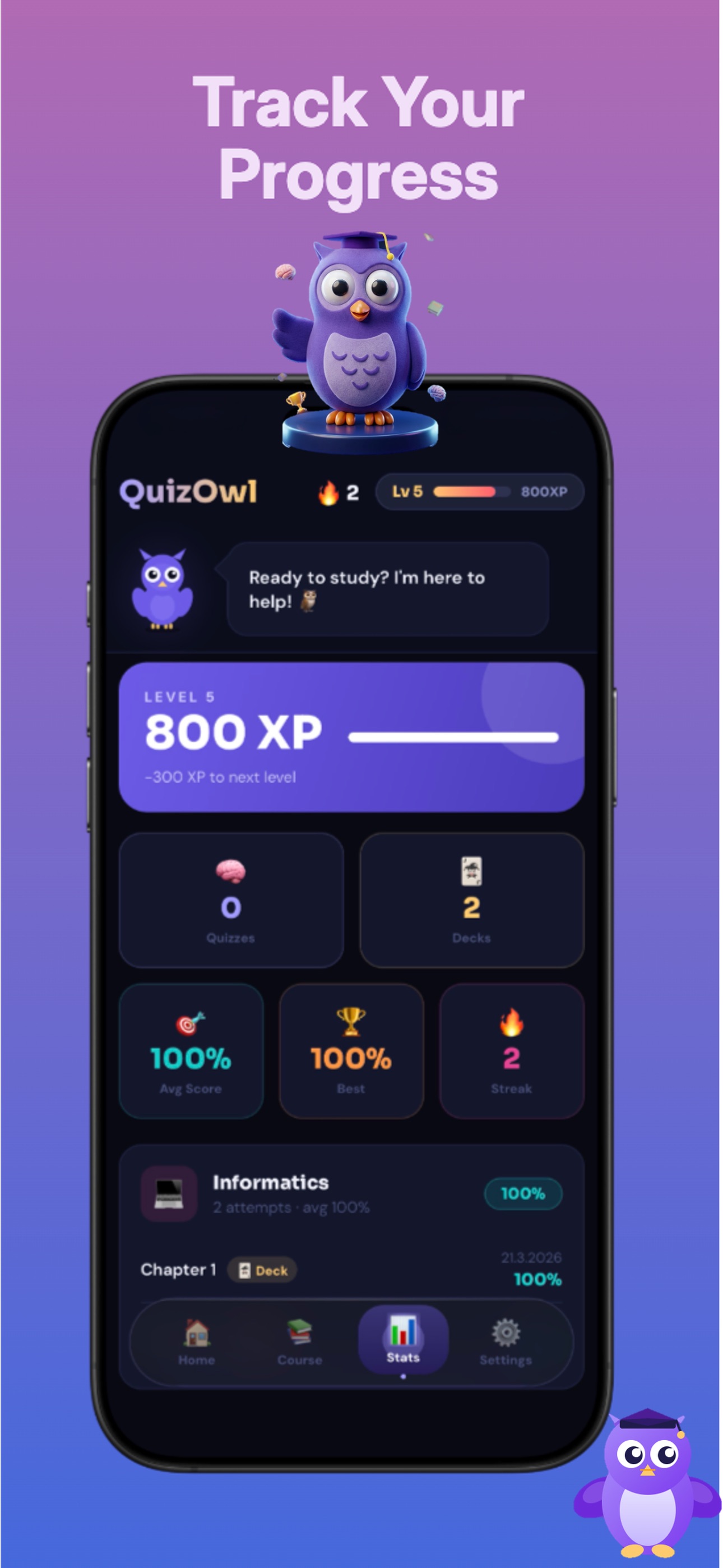 Screenshot 3 of QuizOwl: AI Quiz & Flashcards