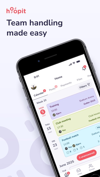 Hoopit: Organiserer idrett