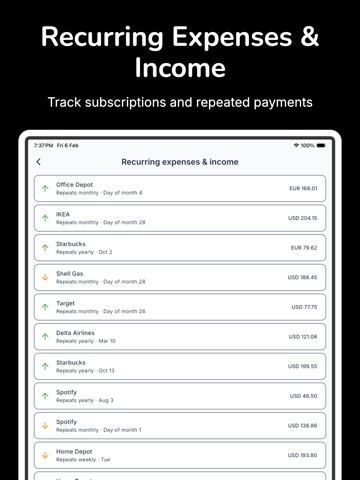 Receiptly : AI Expense Tracker iPad screenshot
