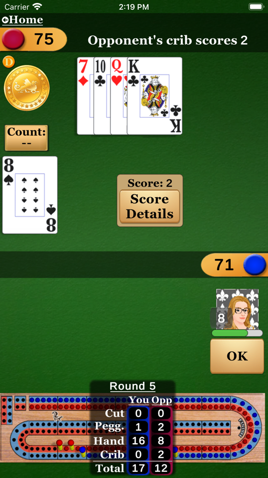 #5. Cribbage Pro (iOS) 由: Fuller Systems, Inc.
