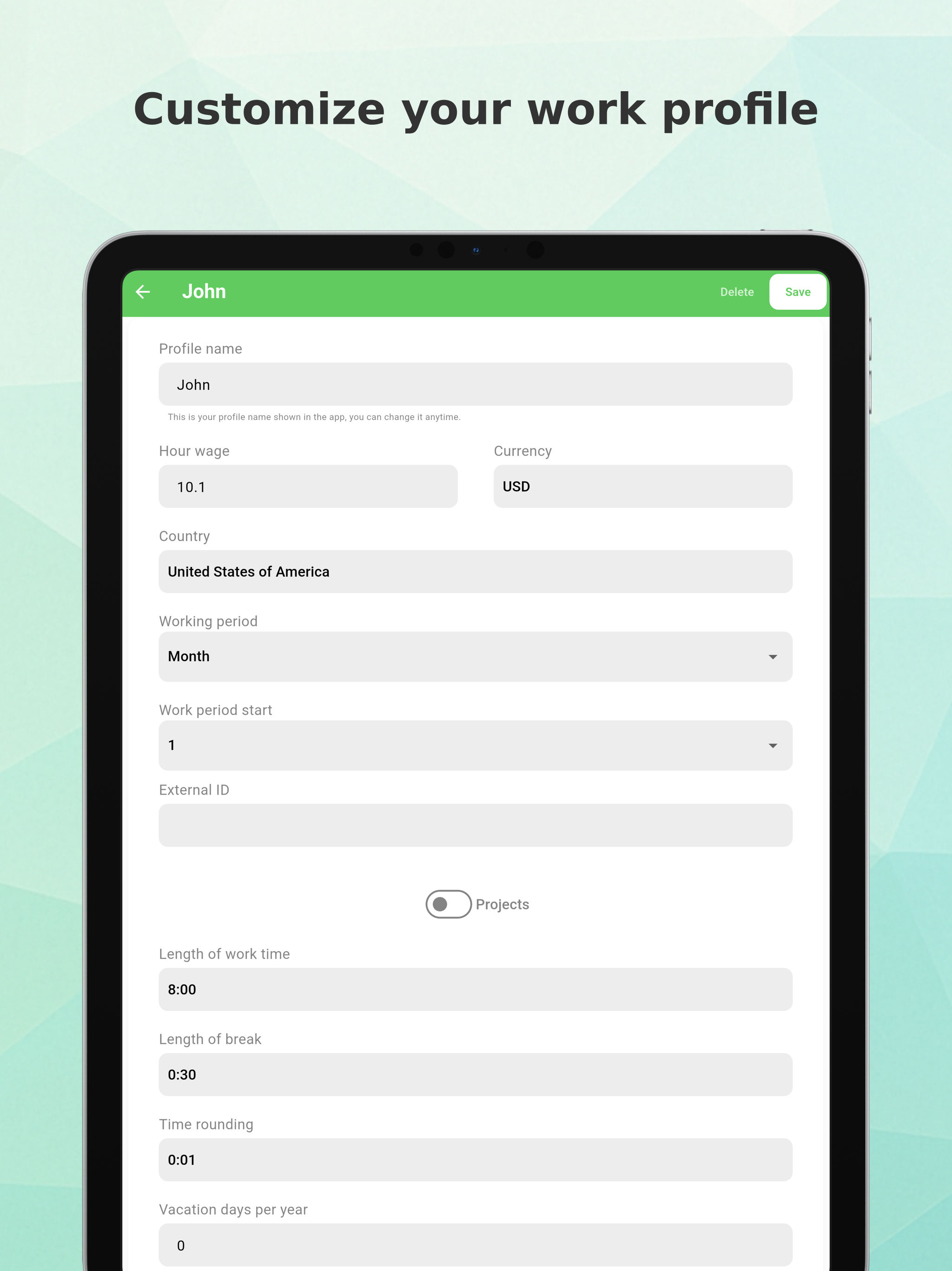 Working Timer - Timesheet