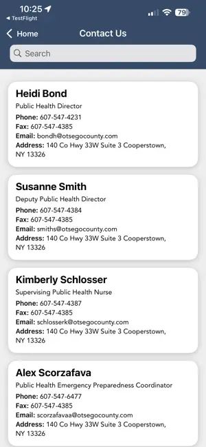 Otsego Department of Health screenshot 2