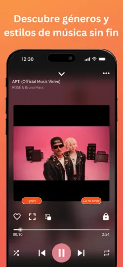 Captura de pantalla de Online Música Y Video Player en iPhone 1
