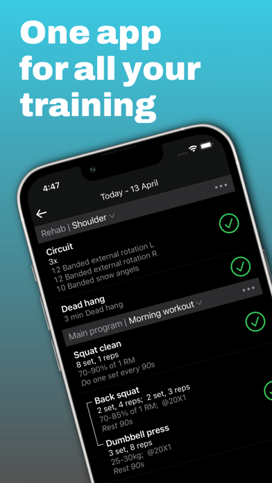 Haile Training Workout planner Screenshot