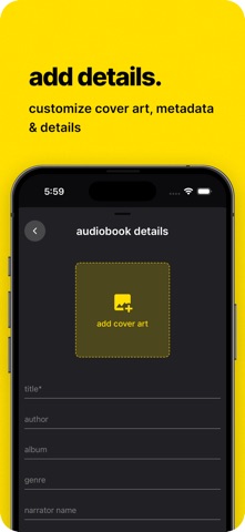 M4Bindr: Audiobook Maker iPhone screenshot