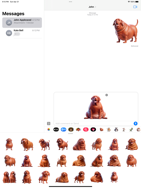 Screenshot #5 pour Fat Vizsla Stickers