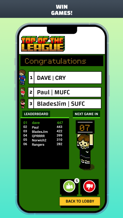 TOTL Football Quiz Screenshot