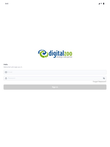 Digital Zoo CRM iPad screenshot