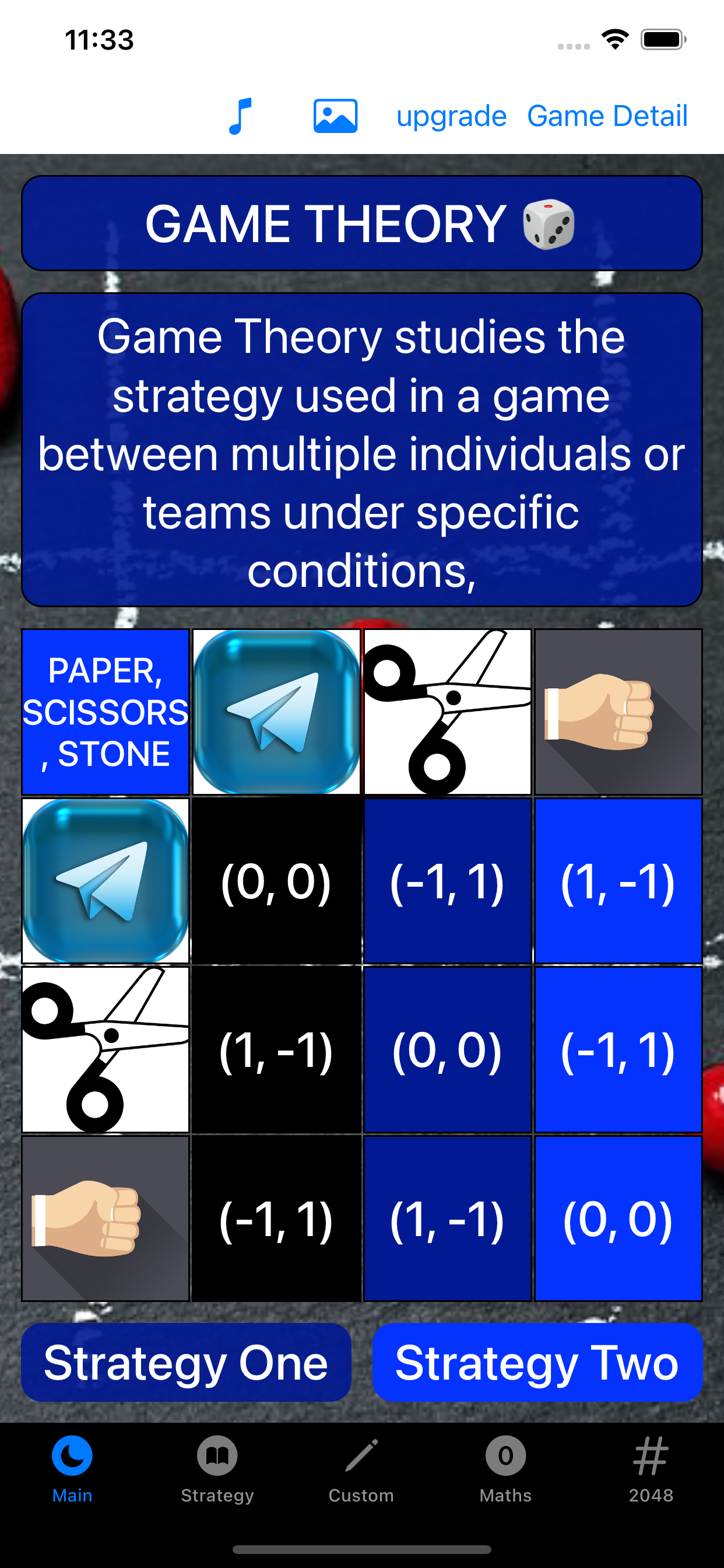 Winning Strategy: Game Theory