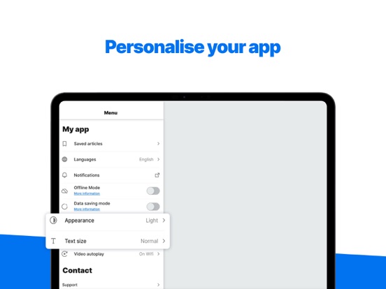 Euronews: World news & live TV iPad screenshot 6 - News app