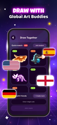 Neon Draw & Draw Together iPhone screenshot 5