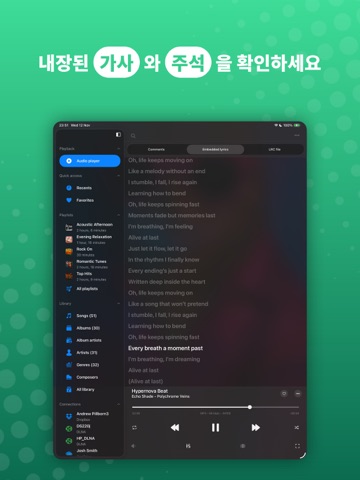 Evermusic: 오프라인 음악 재생기 및 이퀄라이저 iPad screenshot 4