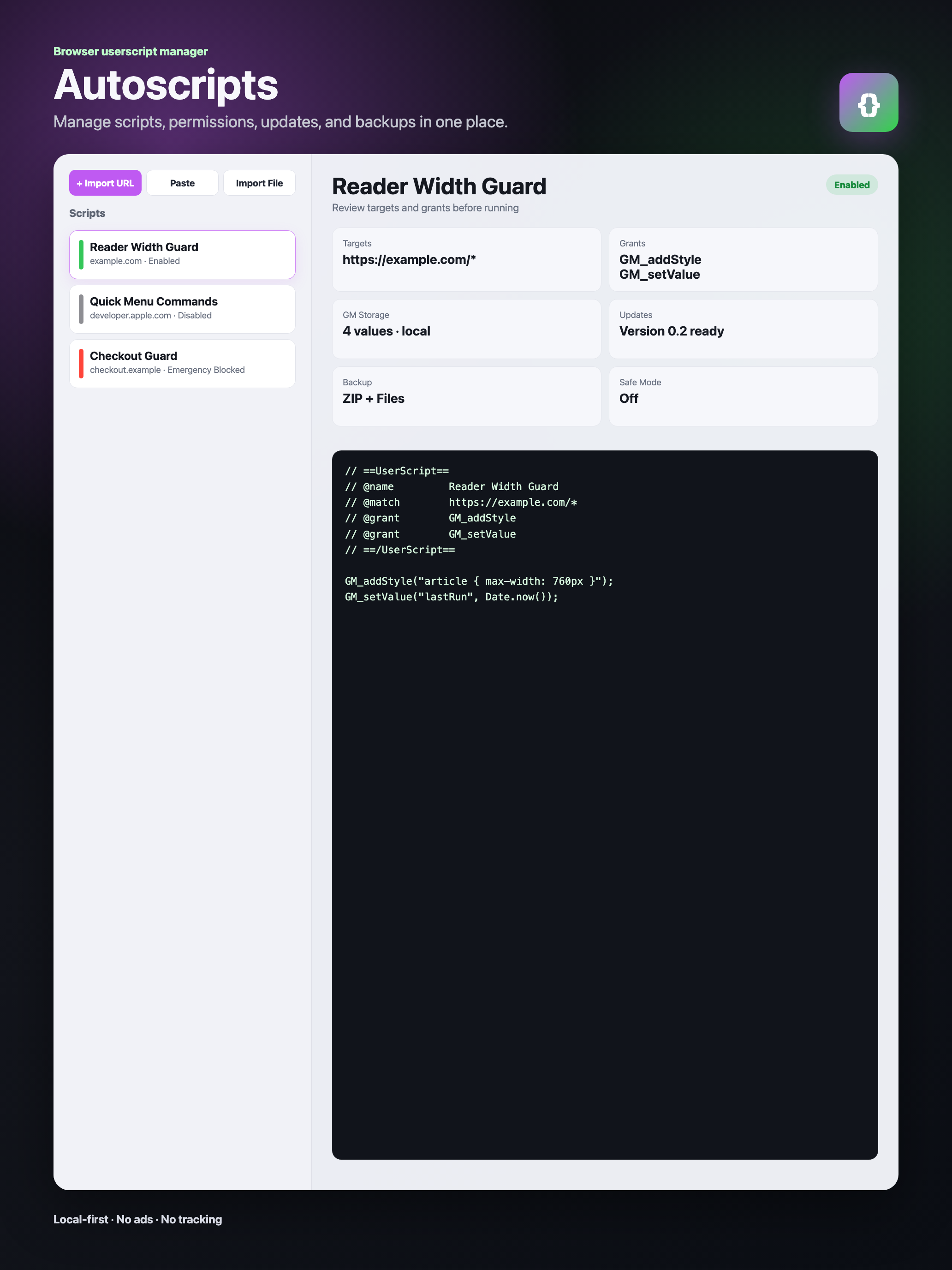 Autoscripts - Exec Userscripts screenshot 4