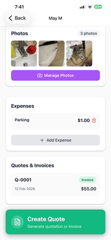 Handyman Job & Invoice Manager screenshot