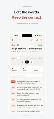 Offline Transcript screenshot 2