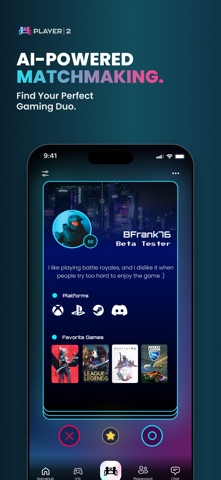 Player 2: Find Gamers & Teams iPhone screenshot