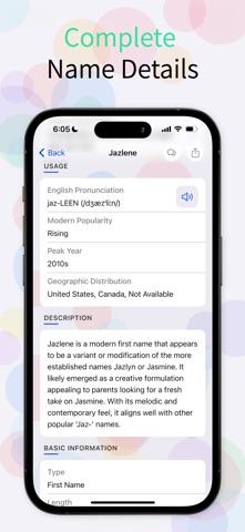 Baby Names with AI iPhone screenshot
