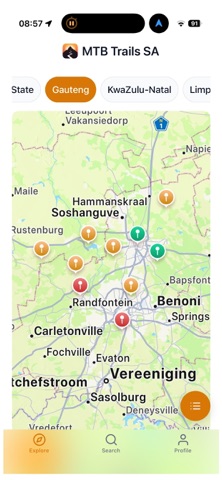 MTB Trails SA iPhone screenshot