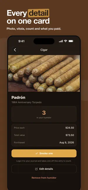 Humidor Ledger: Cigar Log screenshot 2