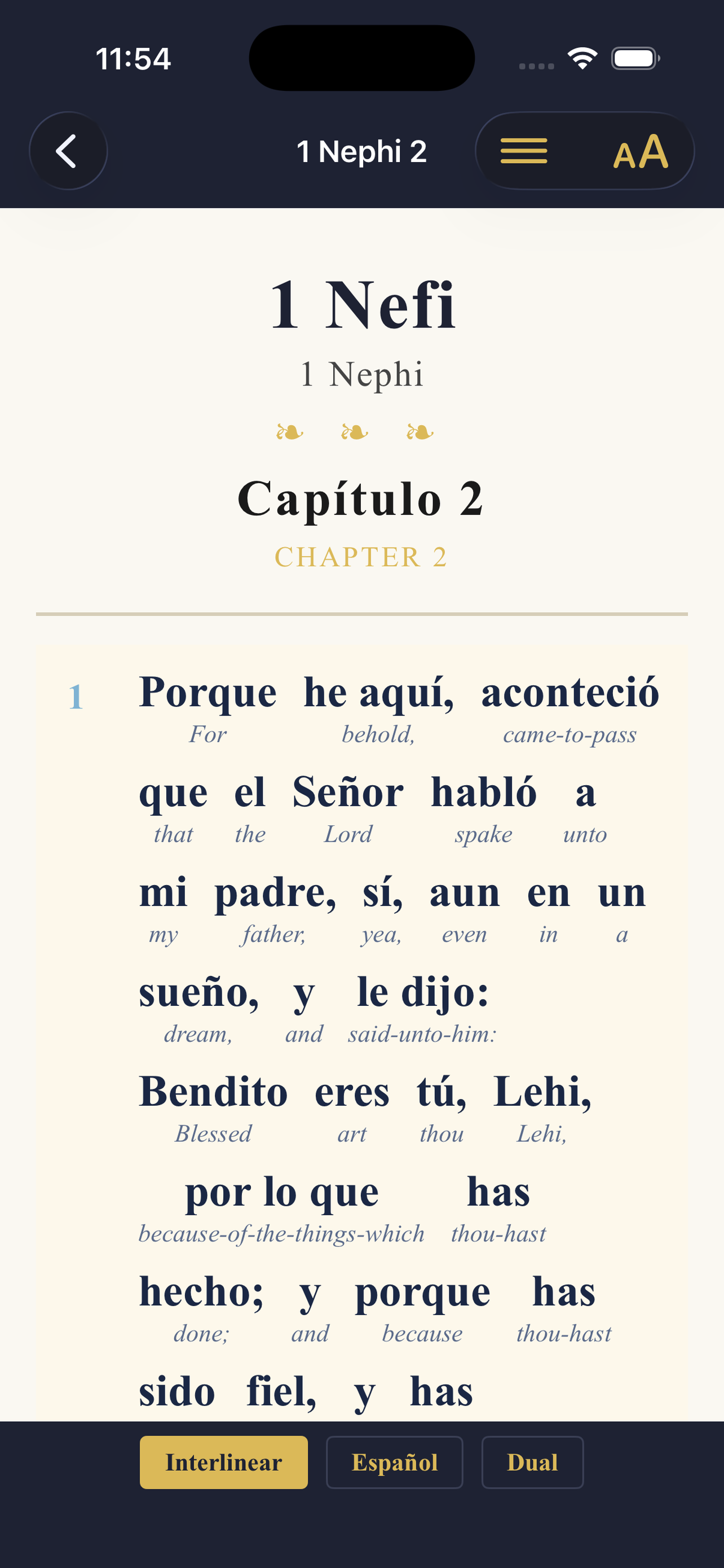 Spanish BOM Interlinear screenshot 4