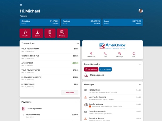 AmeriChoice Digital iPad screenshot 1 - Finance app
