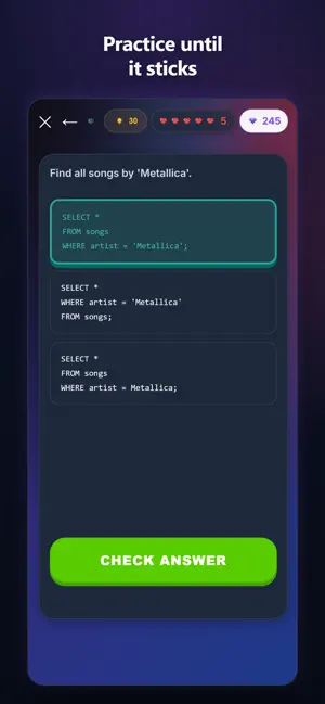 QueryQuest: Learn SQL screenshot 3