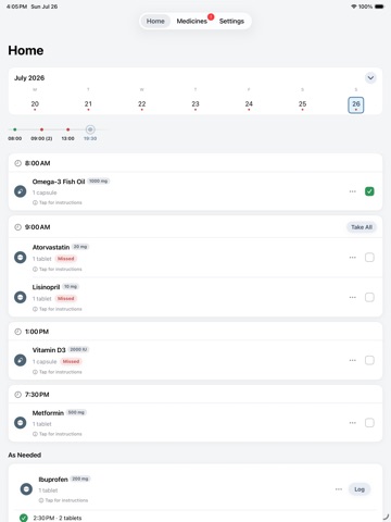Pill Reminder ⋅ Med Tracker ipad screenshot 2