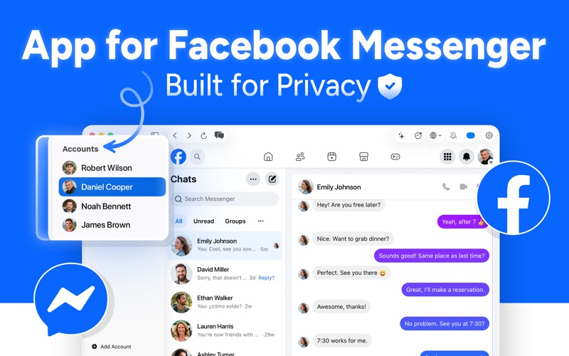 Screenshot #1 pour App for Facebook Messenger!