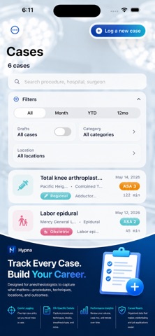 Hypna: Anesthesia Case Log Screenshot 1 of 4