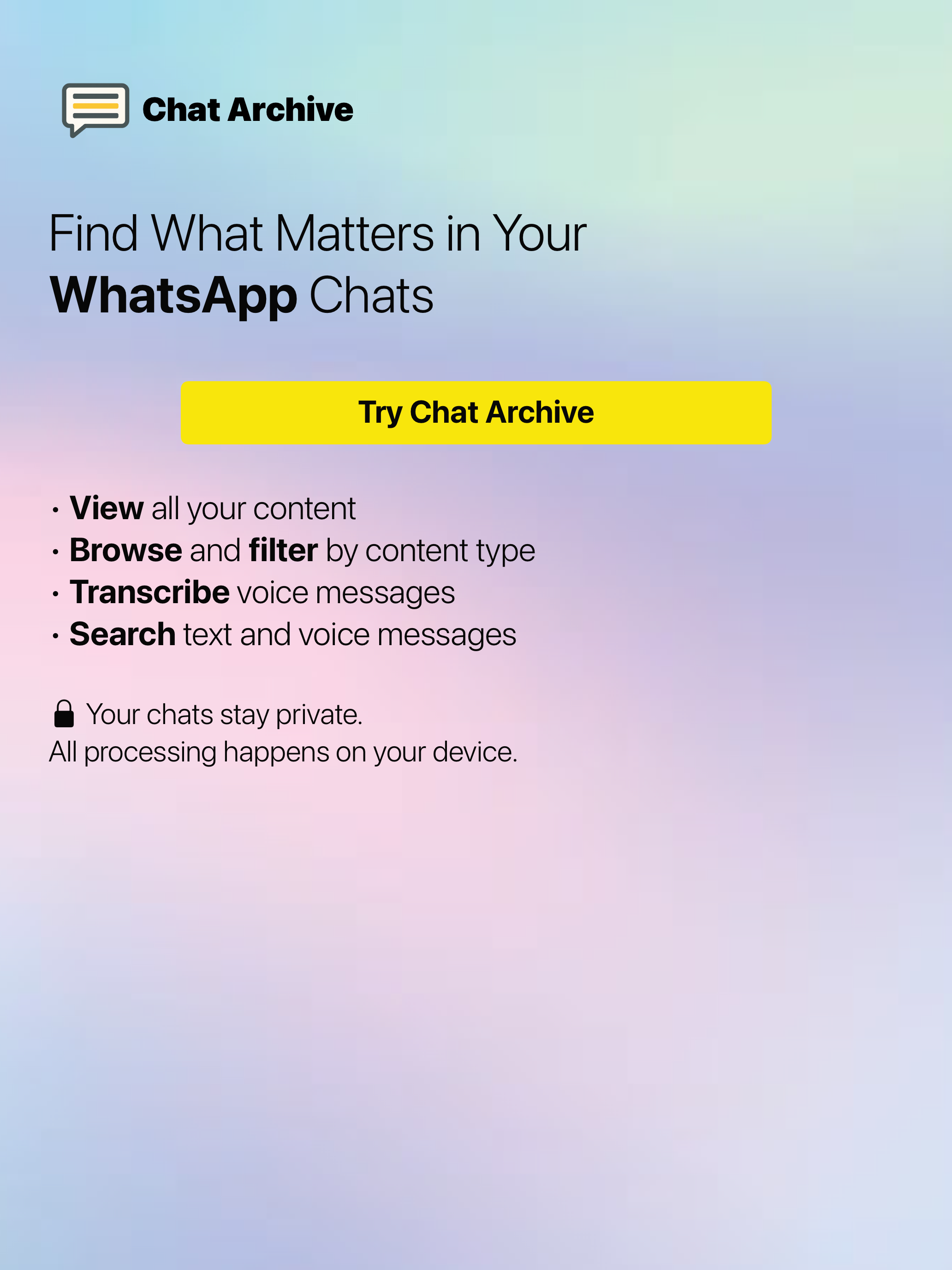 Chat Archive - WA Backup