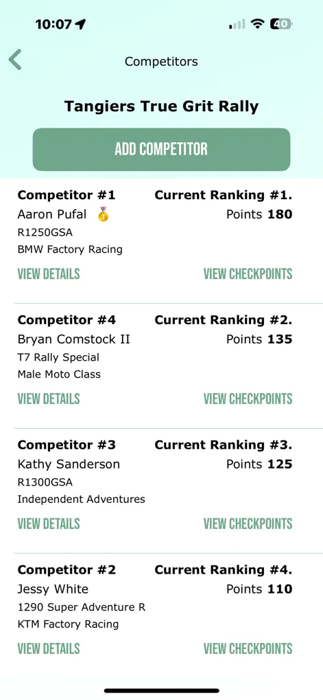 GPS Checkpoint Rally & Events - Sports App | MWM