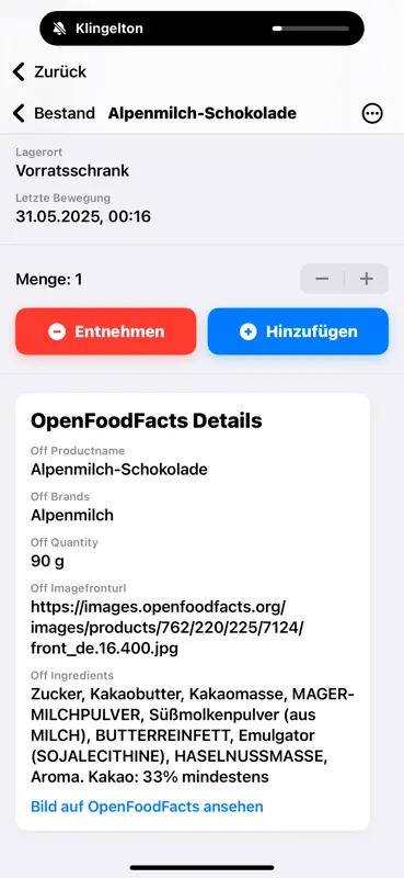 Lagerplatz 2.0 – Vorräte screenshot 7 of 10