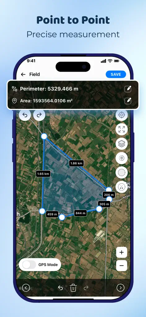 GPS Fields Area - Measure Map - Utilities App | MWM