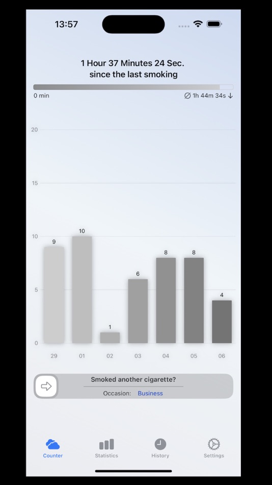 Cig-Track (iOS) بواسطة: Tino Bahr