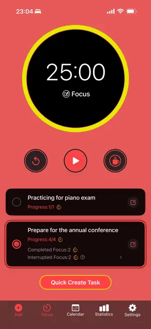 Pomodoro Task Assistant screenshot 1