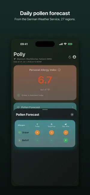 Polly: Pollen & Allergy screenshot 3