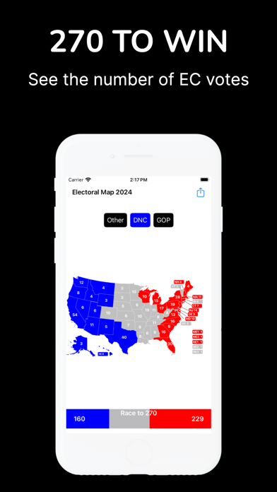 Electoral college map USA 2024 Screenshot