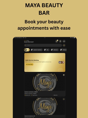 Maya Beauty Bar iPad screenshot