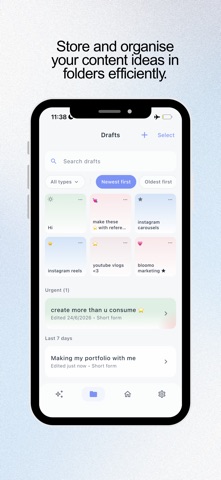 Bloomo: AI Ideas & Drafts Screenshot 6 of 7