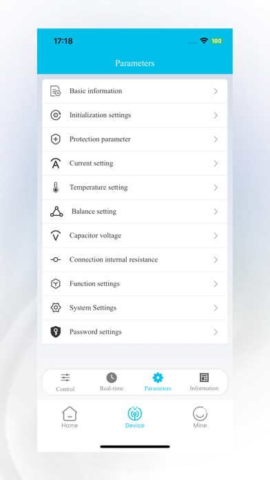Screenshot 1 of JBD BMS App