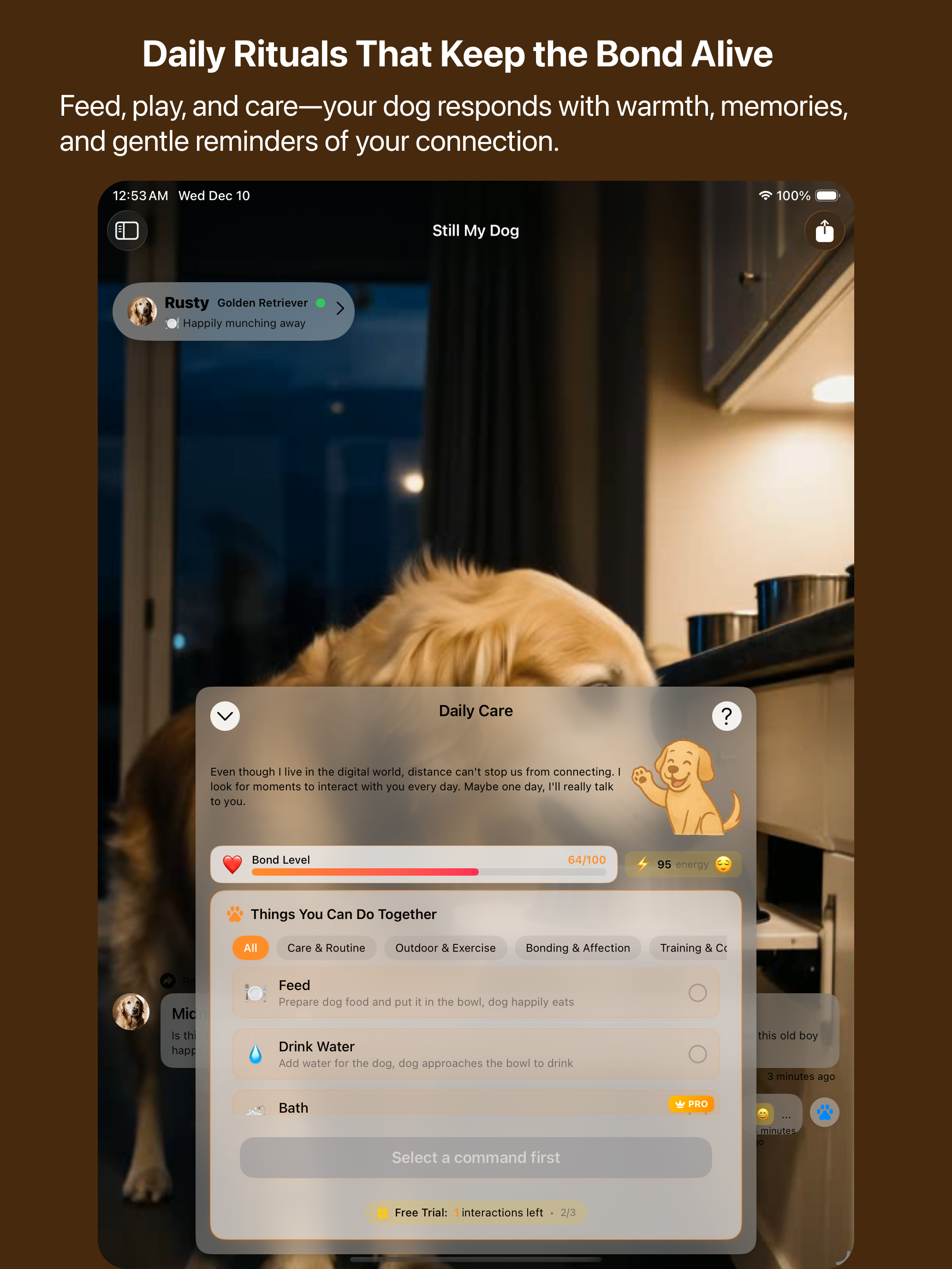 Still My Dog: AI Dog Companion