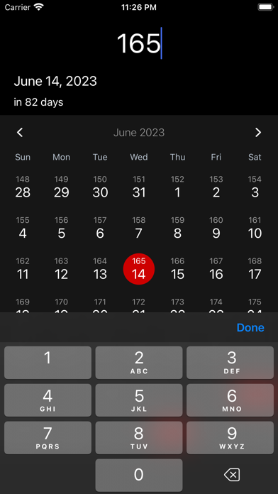 365 Days Calendar Screenshot